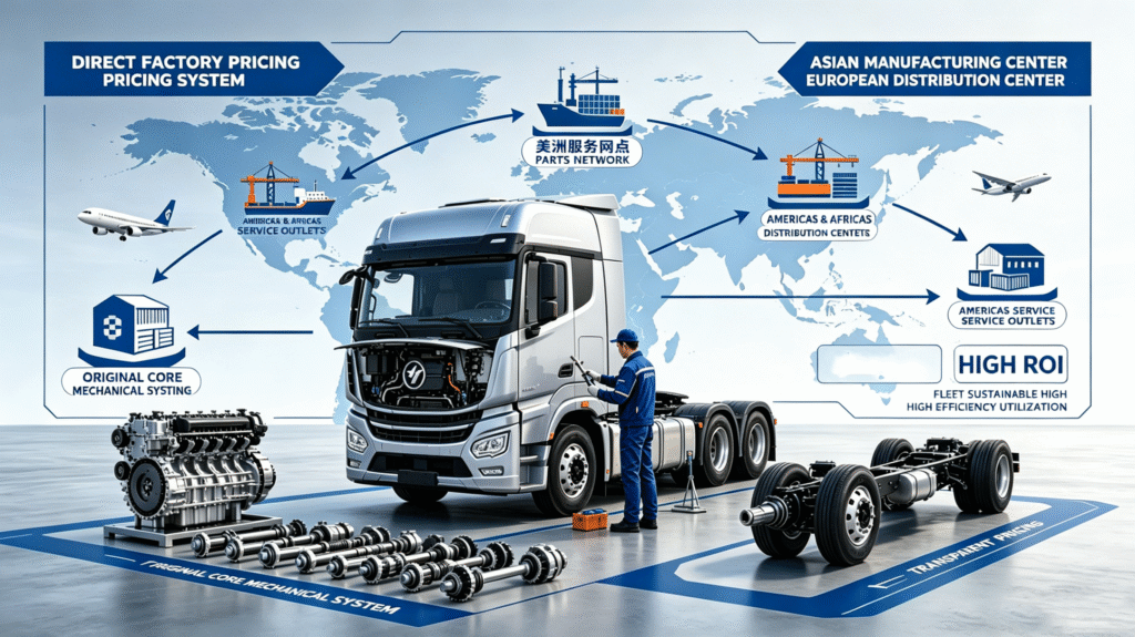 Global commercial truck supply chain network